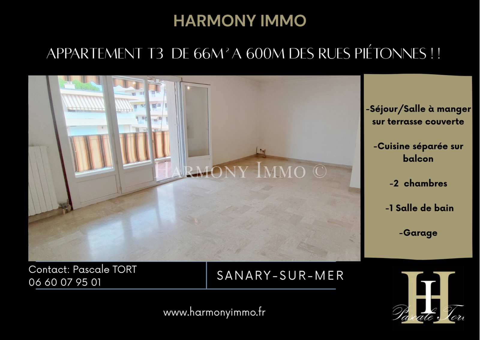 Appartement 3 pièces 66 m² · à Sanary-sur-Mer · 66 m² · 325 500 €